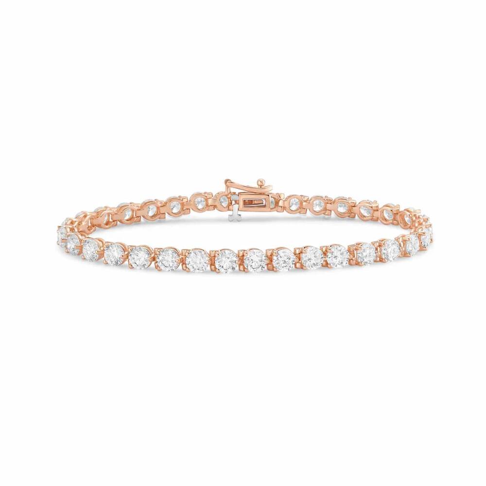 NEW DIANA M JEWELS women's round lab-grown diamond tennis bracelet (9.00 ct) - e